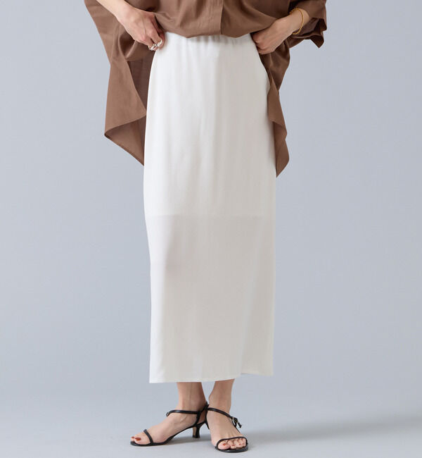 Liesse「ジョーゼットナロースカート」|スカート|ホワイト