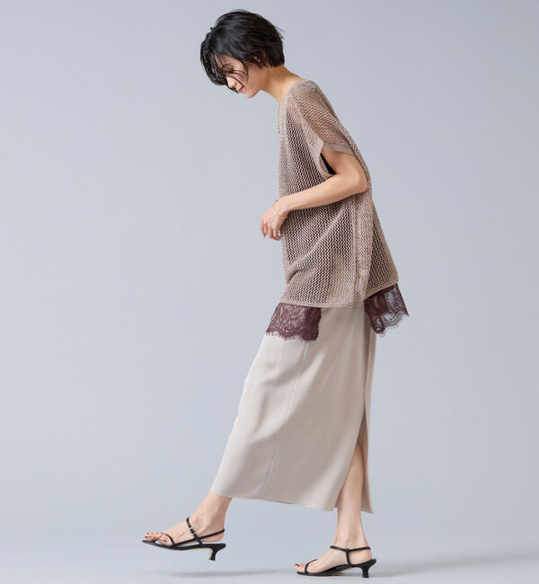 Liesse「ジョーゼットナロースカート」|スカート|