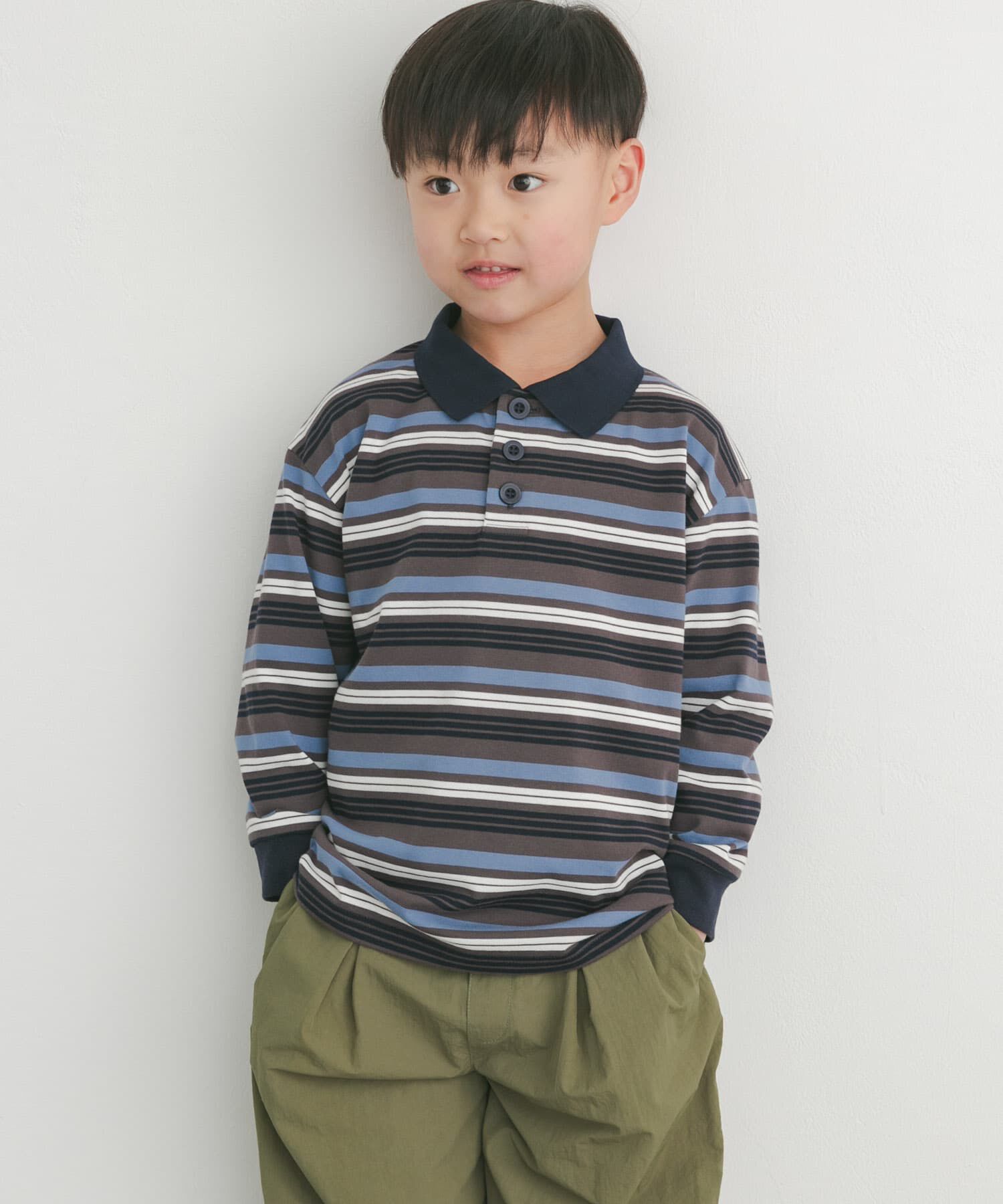 URBAN RESEARCH DOORS「マルチボーダーラガーシャツ(KIDS)」|その他|グレー系その他