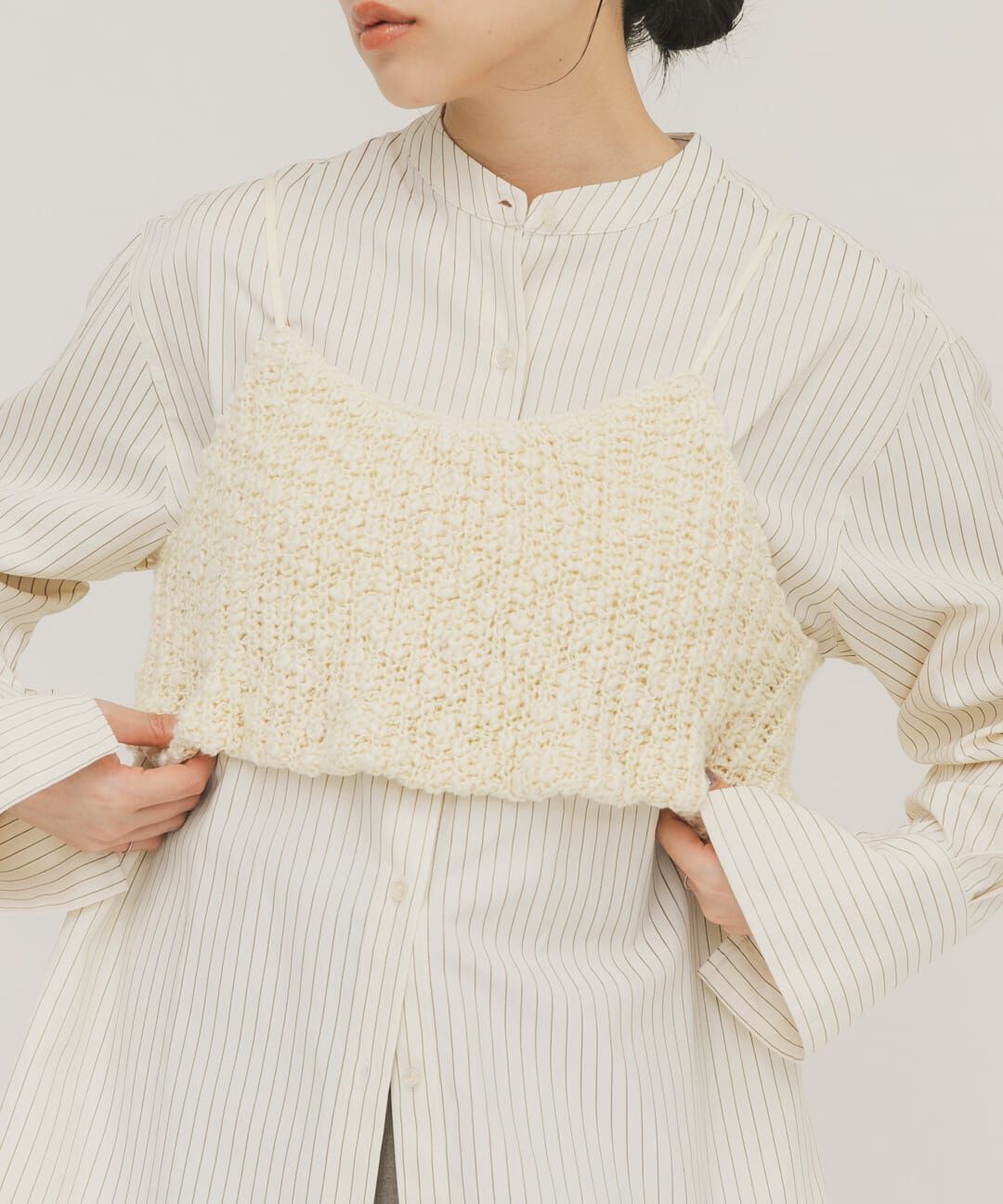  「バルーンニットビスチェ」|ニット・セーター|アイボリー