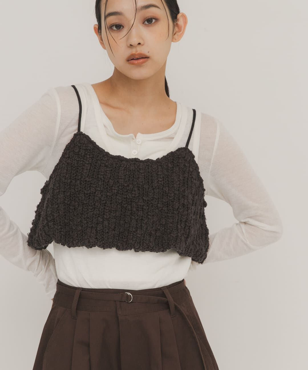  「バルーンニットビスチェ」|ニット・セーター|