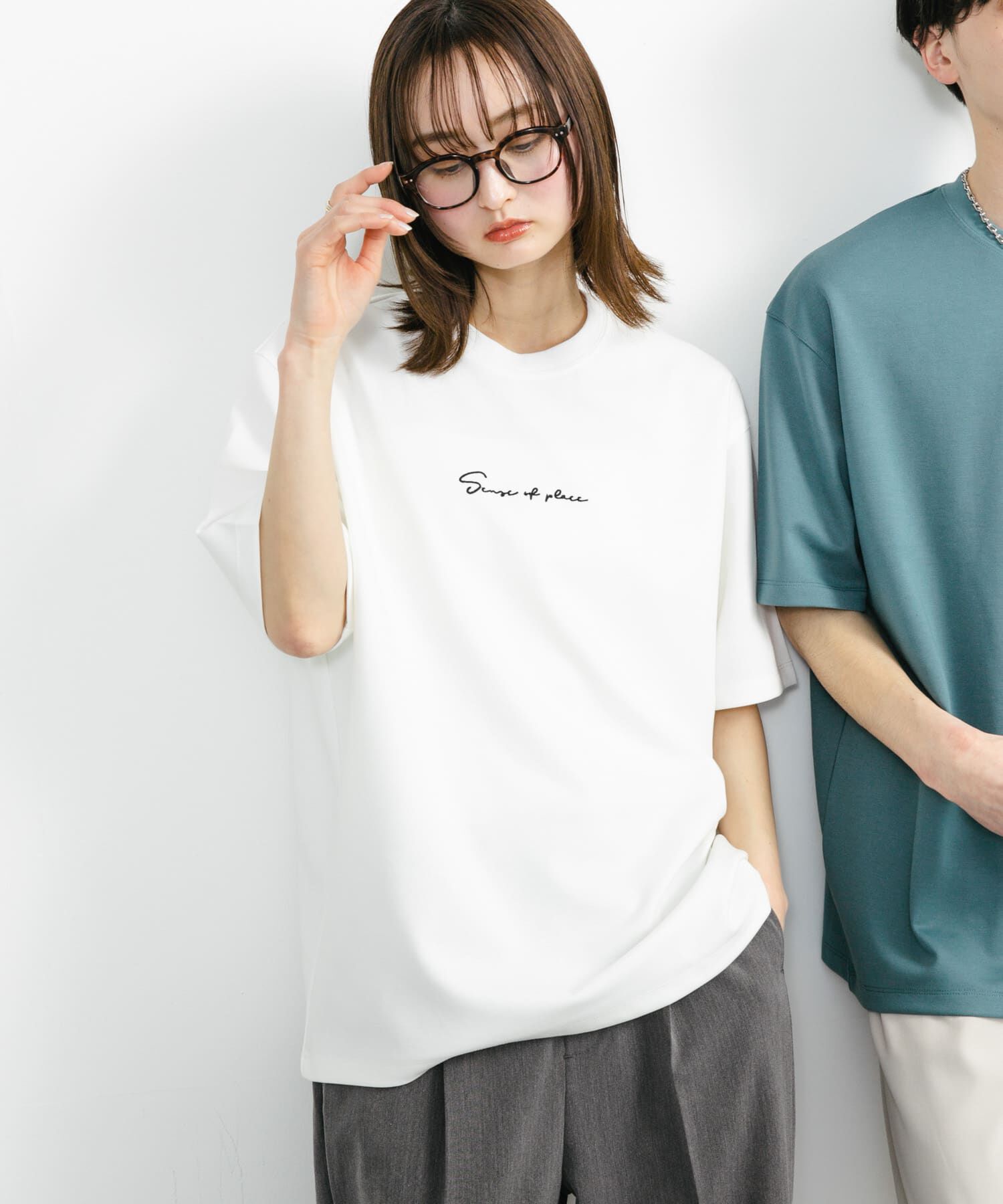 SENSE OF PLACE by URBAN RESEARCH「『ユニセックス』シシュウポンチショートスリーブTシャツ」|Tシャツ・カットソー|