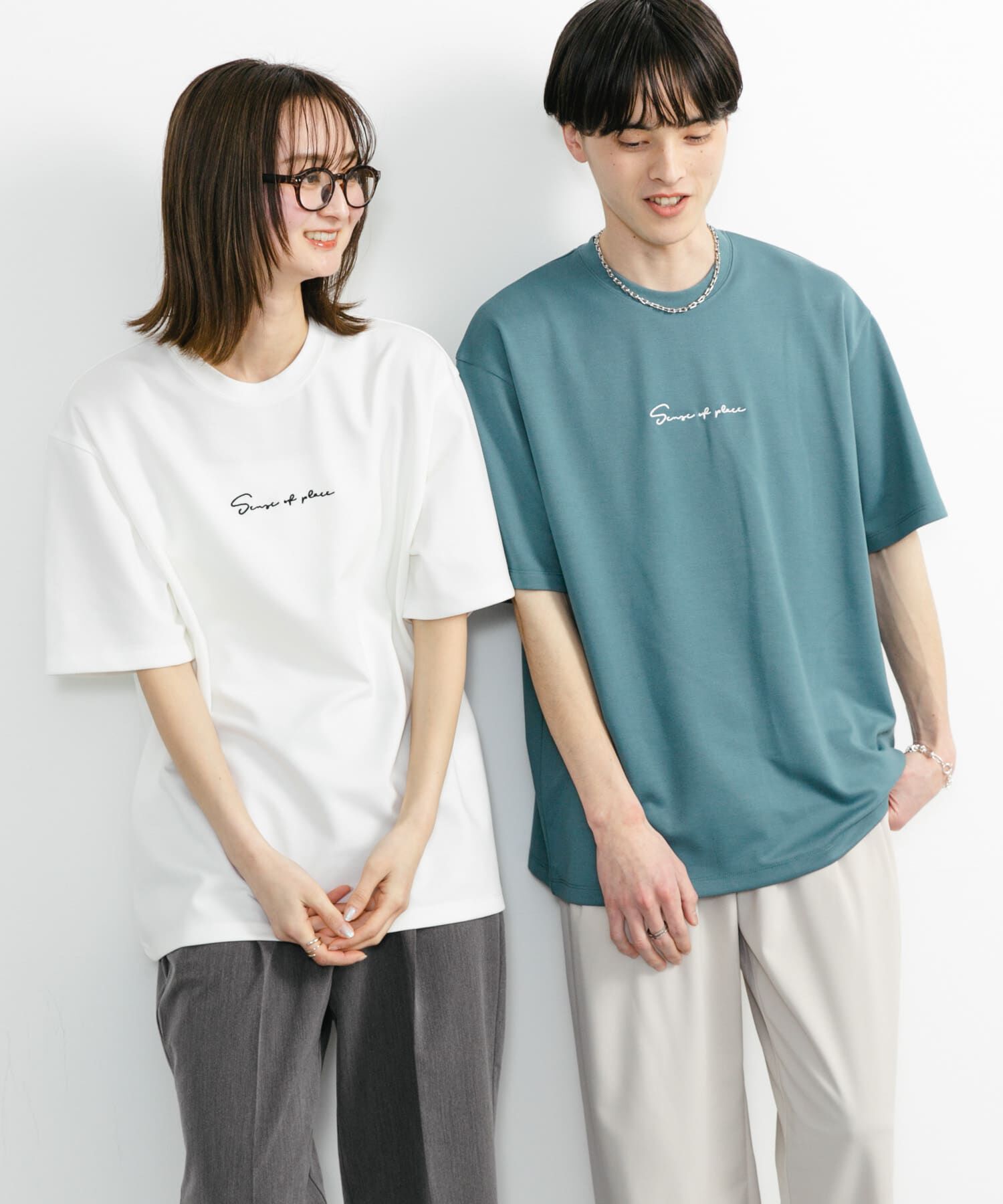 SENSE OF PLACE by URBAN RESEARCH「『ユニセックス』シシュウポンチショートスリーブTシャツ」|Tシャツ・カットソー|