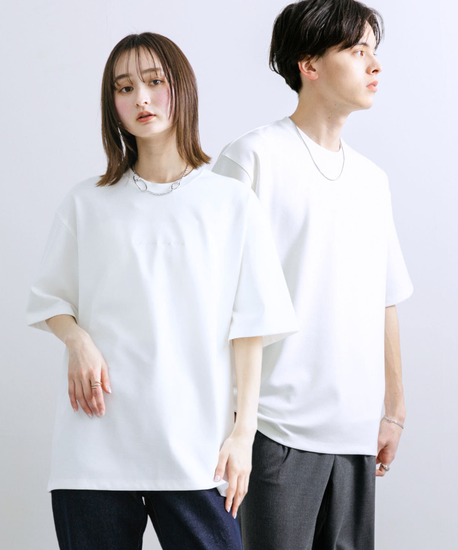 SENSE OF PLACE by URBAN RESEARCH「『ユニセックス』シシュウポンチショートスリーブTシャツ」|Tシャツ・カットソー|ホワイト系その他