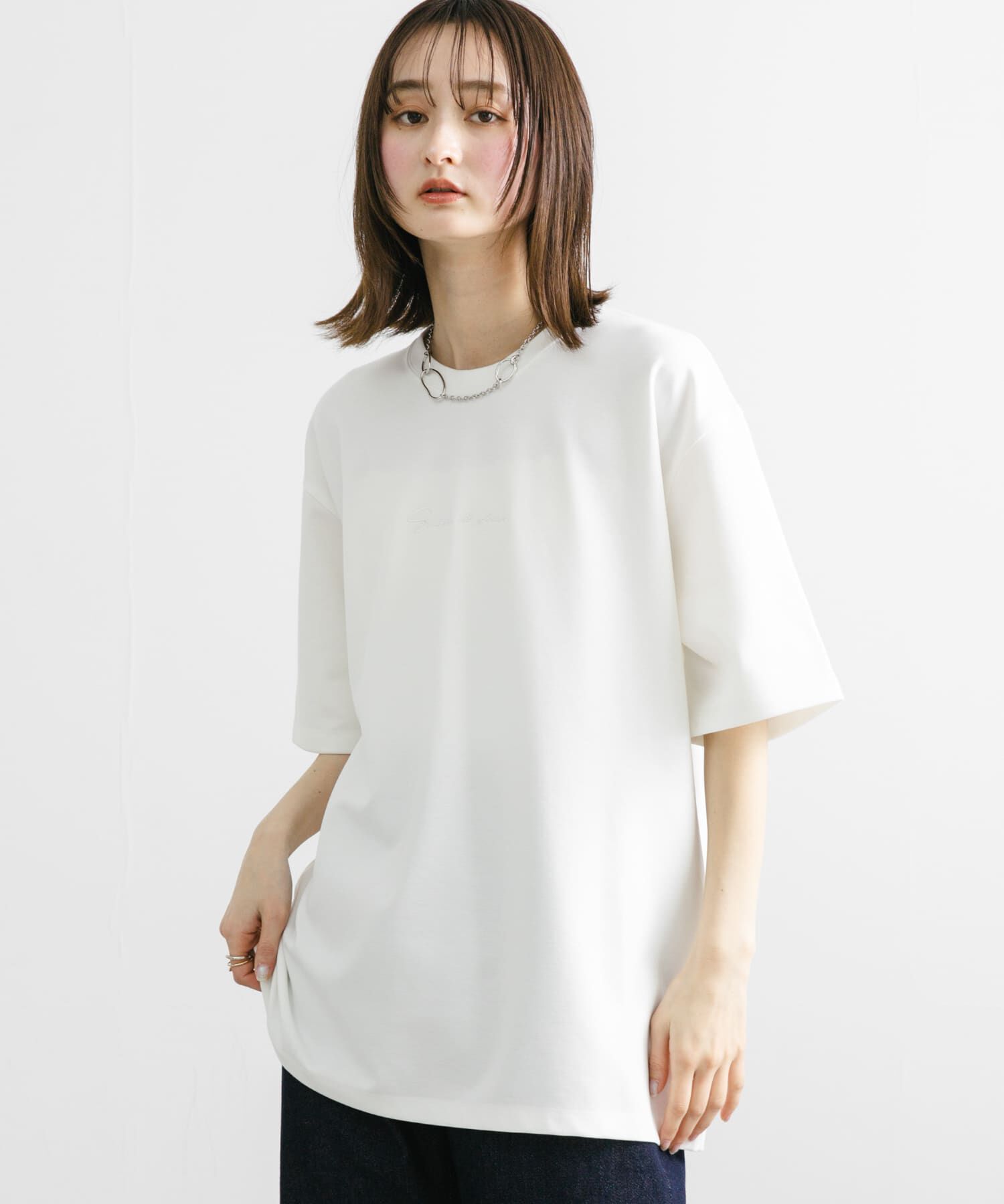 SENSE OF PLACE by URBAN RESEARCH「『ユニセックス』シシュウポンチショートスリーブTシャツ」|Tシャツ・カットソー|