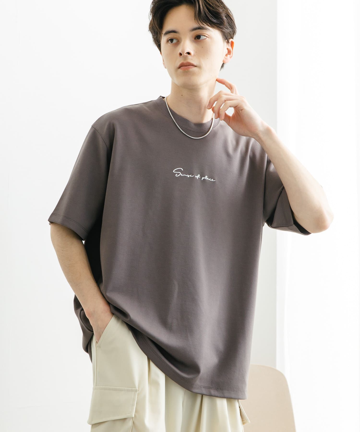 SENSE OF PLACE by URBAN RESEARCH「『ユニセックス』シシュウポンチショートスリーブTシャツ」|Tシャツ・カットソー|