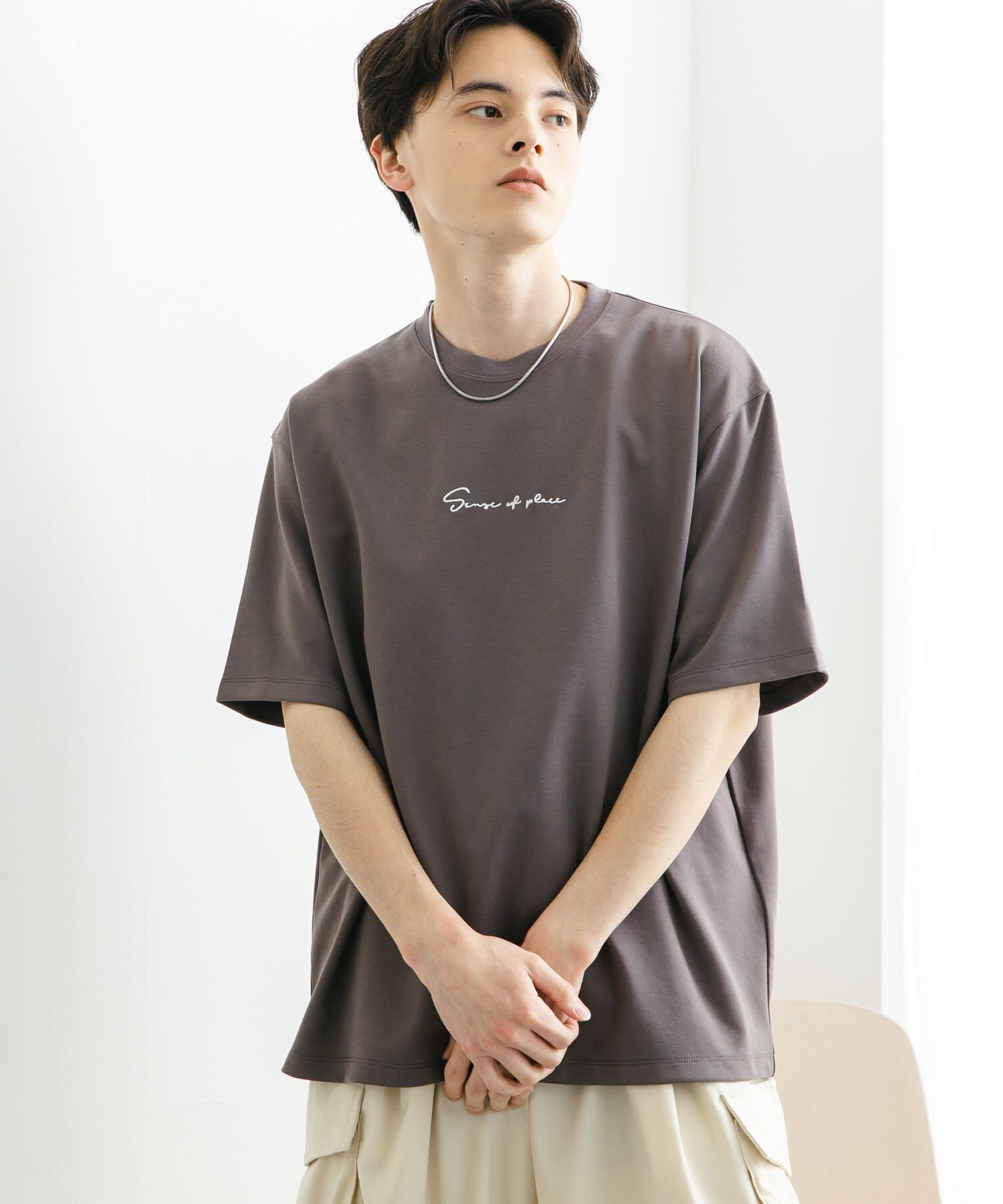 SENSE OF PLACE by URBAN RESEARCH「『ユニセックス』シシュウポンチショートスリーブTシャツ」|Tシャツ・カットソー|
