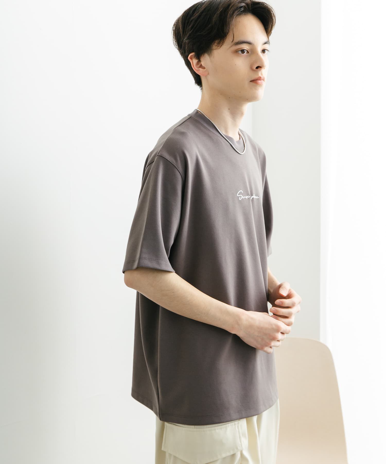 SENSE OF PLACE by URBAN RESEARCH「『ユニセックス』シシュウポンチショートスリーブTシャツ」|Tシャツ・カットソー|