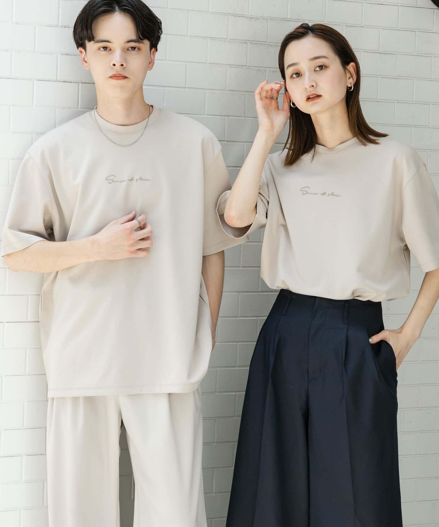 SENSE OF PLACE by URBAN RESEARCH「『ユニセックス』シシュウポンチショートスリーブTシャツ」|Tシャツ・カットソー|