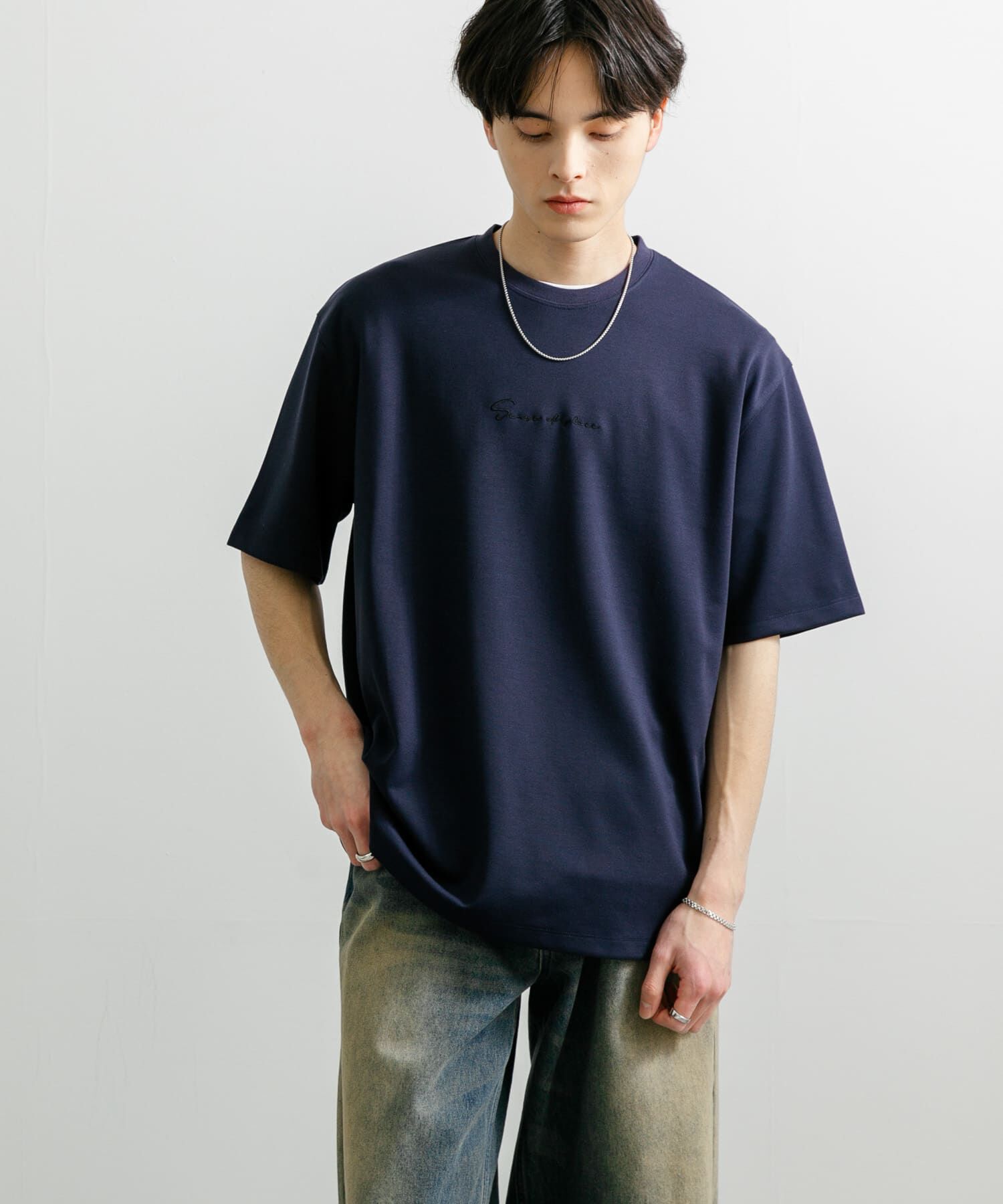 SENSE OF PLACE by URBAN RESEARCH「『ユニセックス』シシュウポンチショートスリーブTシャツ」|Tシャツ・カットソー|