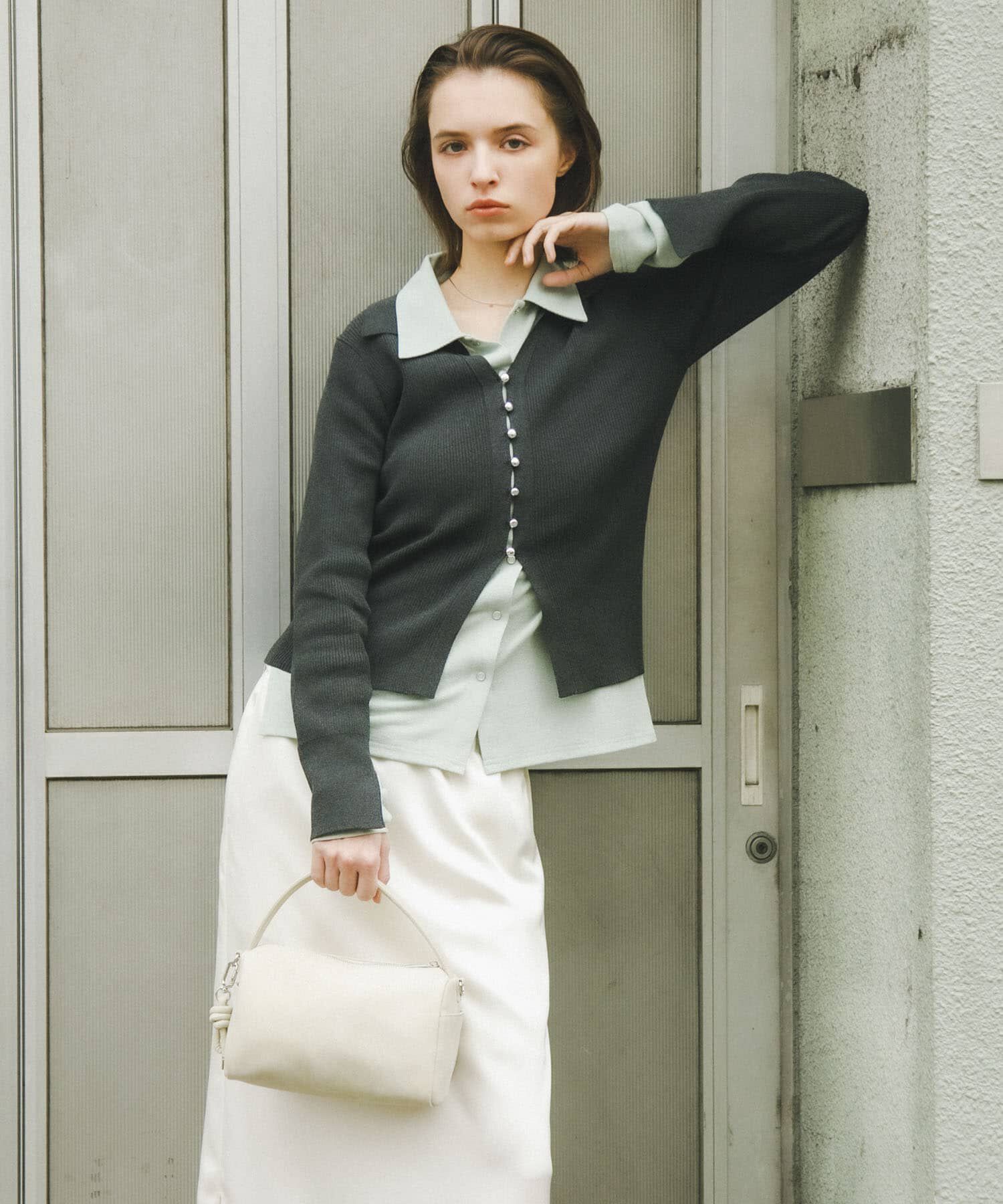 SENSE OF PLACE by URBAN RESEARCH「『一部WEB限定ｶﾗｰ』『洗濯可』ﾒﾀﾙﾎﾞﾀﾝｴﾘﾂｷｺﾝﾊﾟｸﾄｶ 」|カーディガン|チャコールグレー