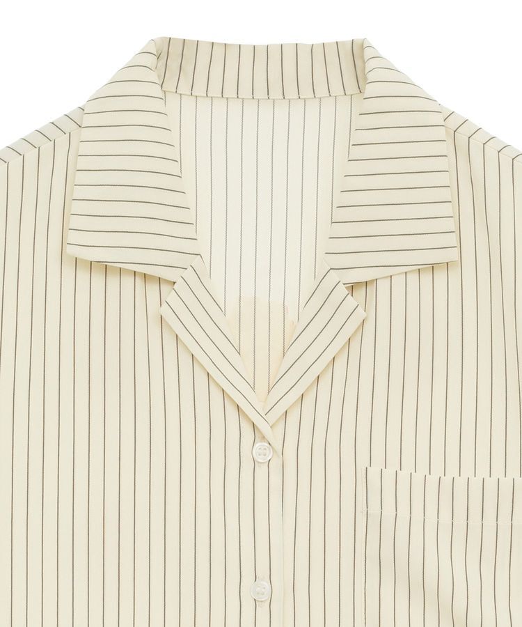 Green Parks「COLDSTONE/ストライプ開襟半袖シャツ」|シャツ・ブラウス|