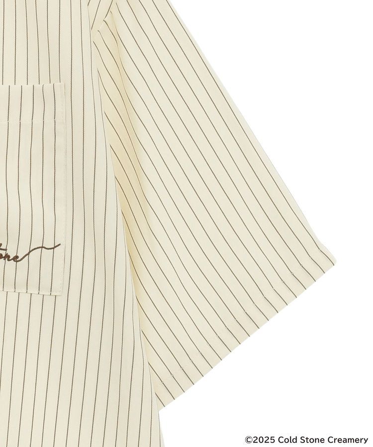 Green Parks「COLDSTONE/ストライプ開襟半袖シャツ」|シャツ・ブラウス|