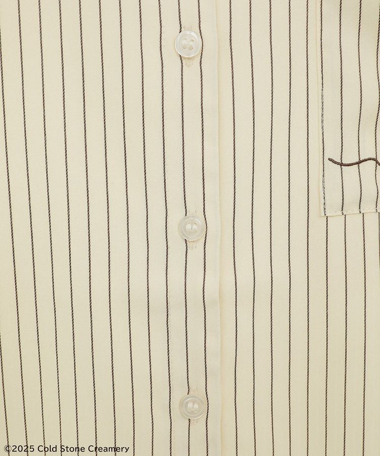 Green Parks「COLDSTONE/ストライプ開襟半袖シャツ」|シャツ・ブラウス|