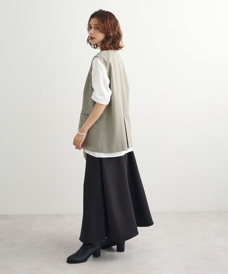 Green Parks「ノースリーブチェックジレ」|ベスト・ジレ|