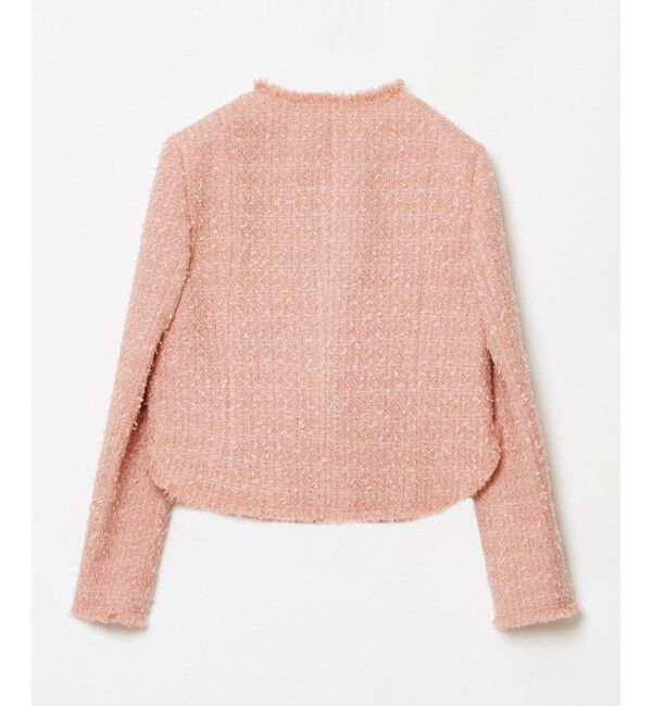 LOULOU WILLOUGHBY「【LOULOU WILLOUGHBY】ファンシーツイードクルージャケット」|ノーカラージャケット|