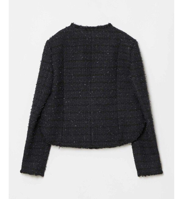 LOULOU WILLOUGHBY「【LOULOU WILLOUGHBY】ファンシーツイードクルージャケット」|ノーカラージャケット|