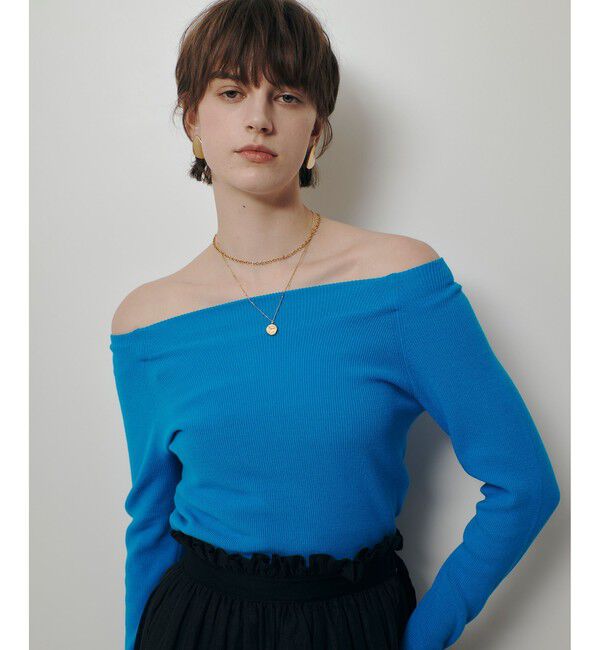 allureville「2WAYネックフリルカフプルオーバー」|ニット・セーター|