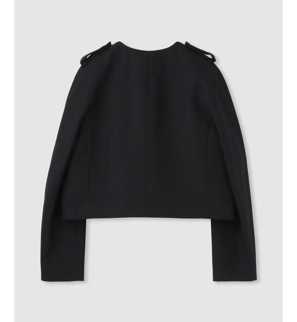 LOULOU WILLOUGHBY「【LOULOU WILLOUGHBY】コットンダブルクロスジャケット」|ノーカラージャケット|