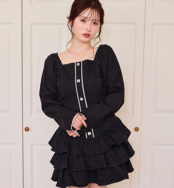  「【Denim Collection】リボンデニムレッグウォーマー」|その他|