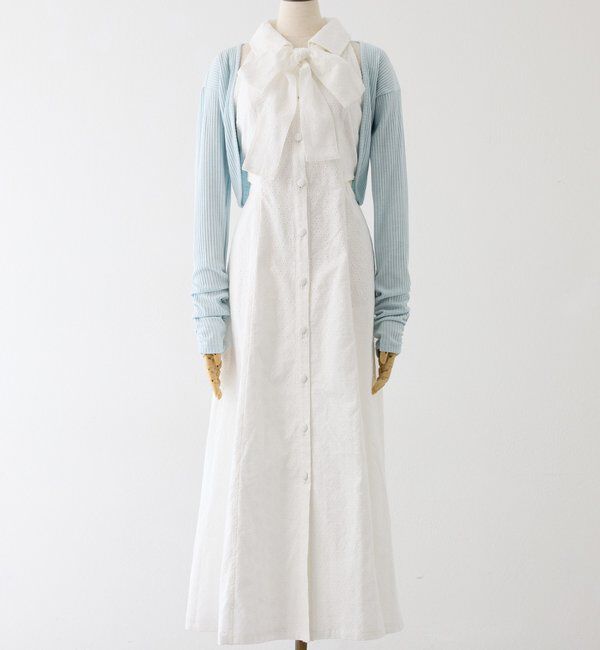  「【Denim Collection】ボレロセットサイドカットロングワンピ」|ワンピース|