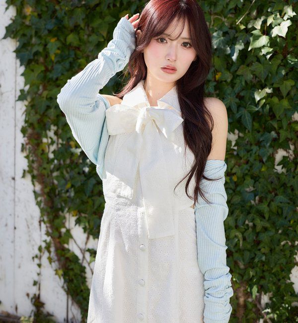  「【Denim Collection】ボレロセットサイドカットロングワンピ」|ワンピース|