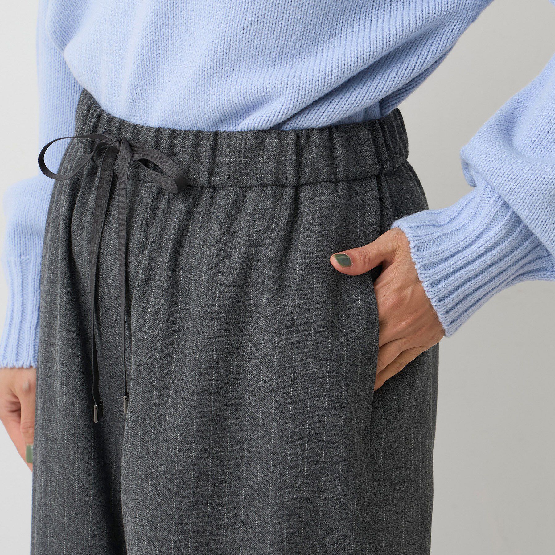 UNTITLED「【ウエストゴム/リラックス】ソフトフラノワイドパンツ」|その他|