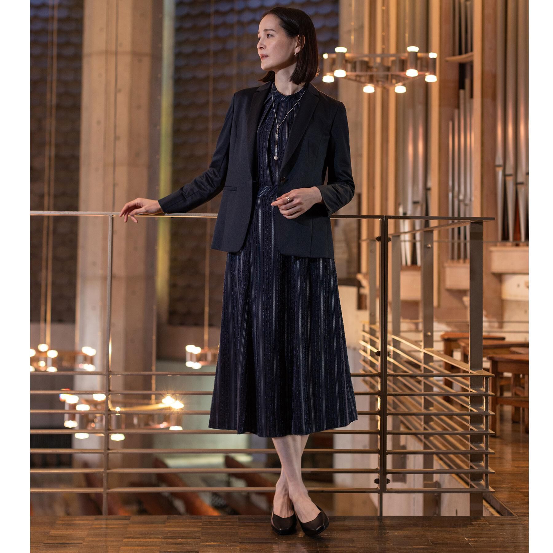 Reflect「【セットアップ可】ストライプ柄ジャカードスカート」|スカート|