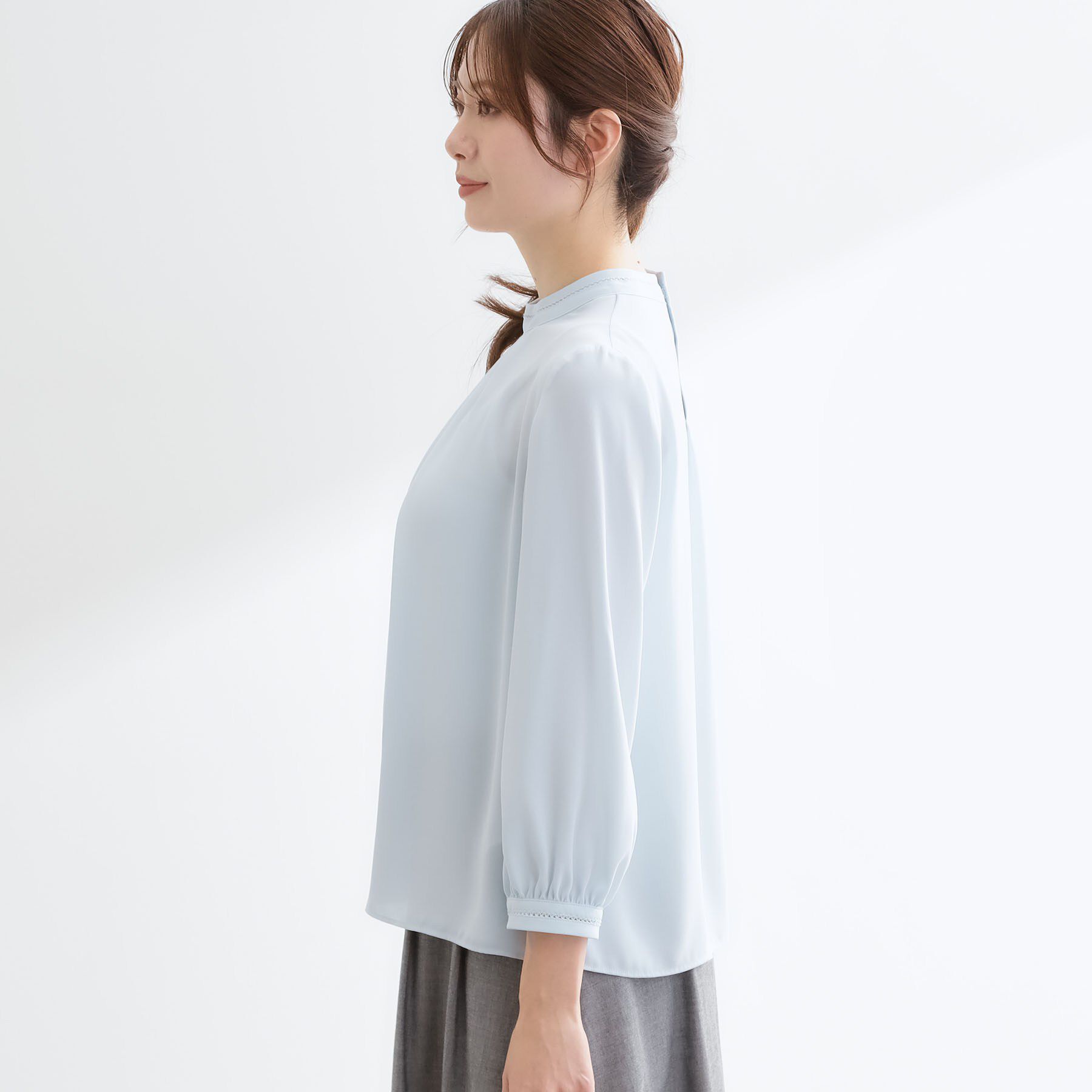 Reflect「タックスタンドカラーブラウス」|シャツ・ブラウス|