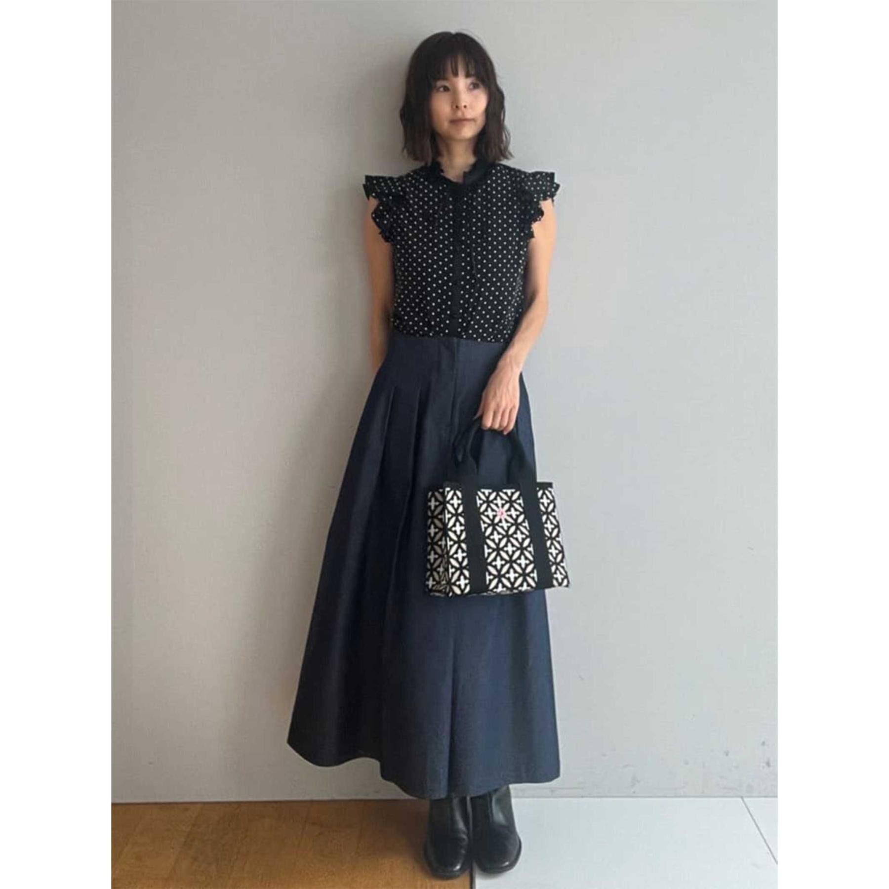 DRESSTERIOR「【otonaMUSE5月号掲載/着映え/ウォッシャブル】ドットプリントウィングスリーブブラウス」|シャツ・ブラウス|