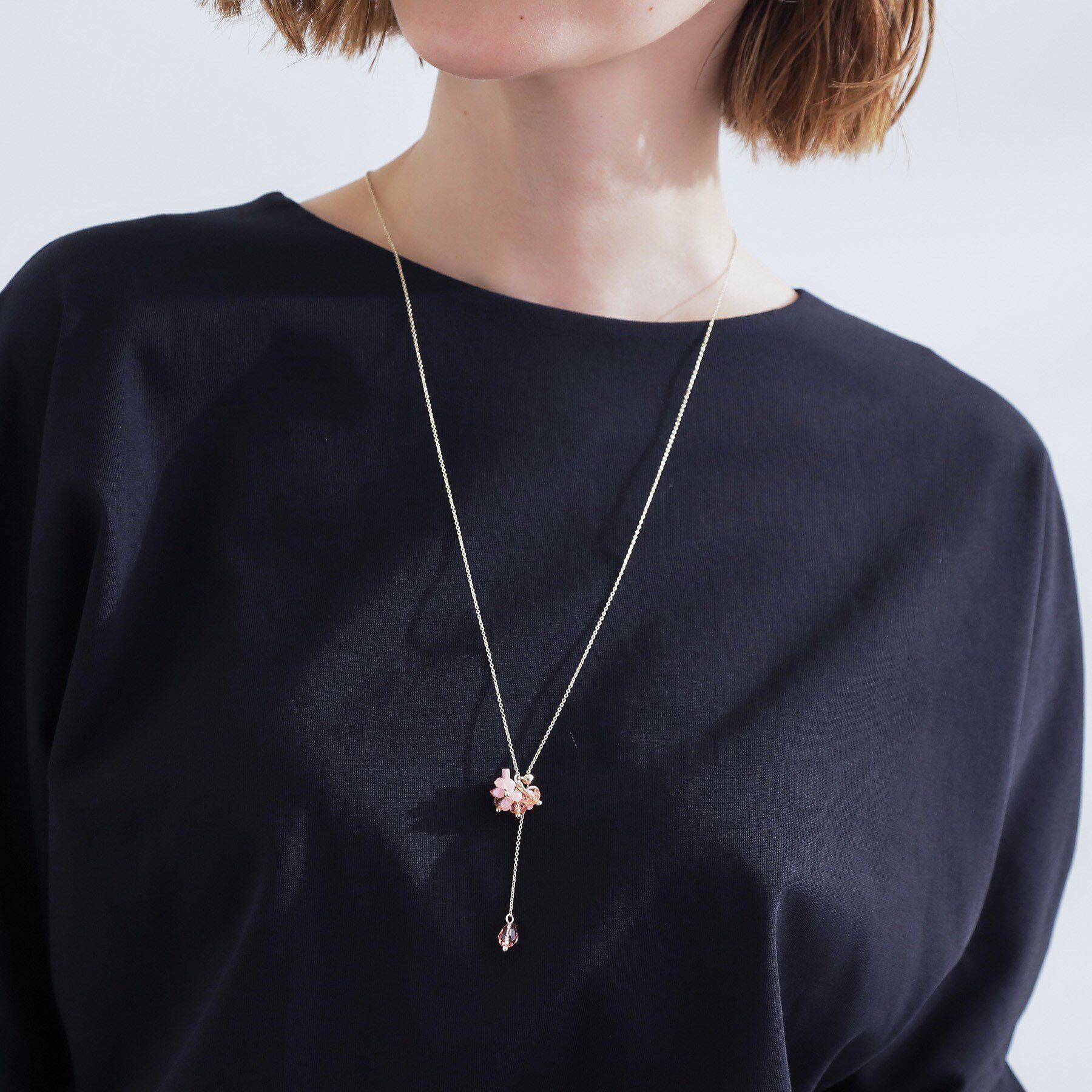 grove「フラワーモチーフスライドネックレス」|ネックレス|