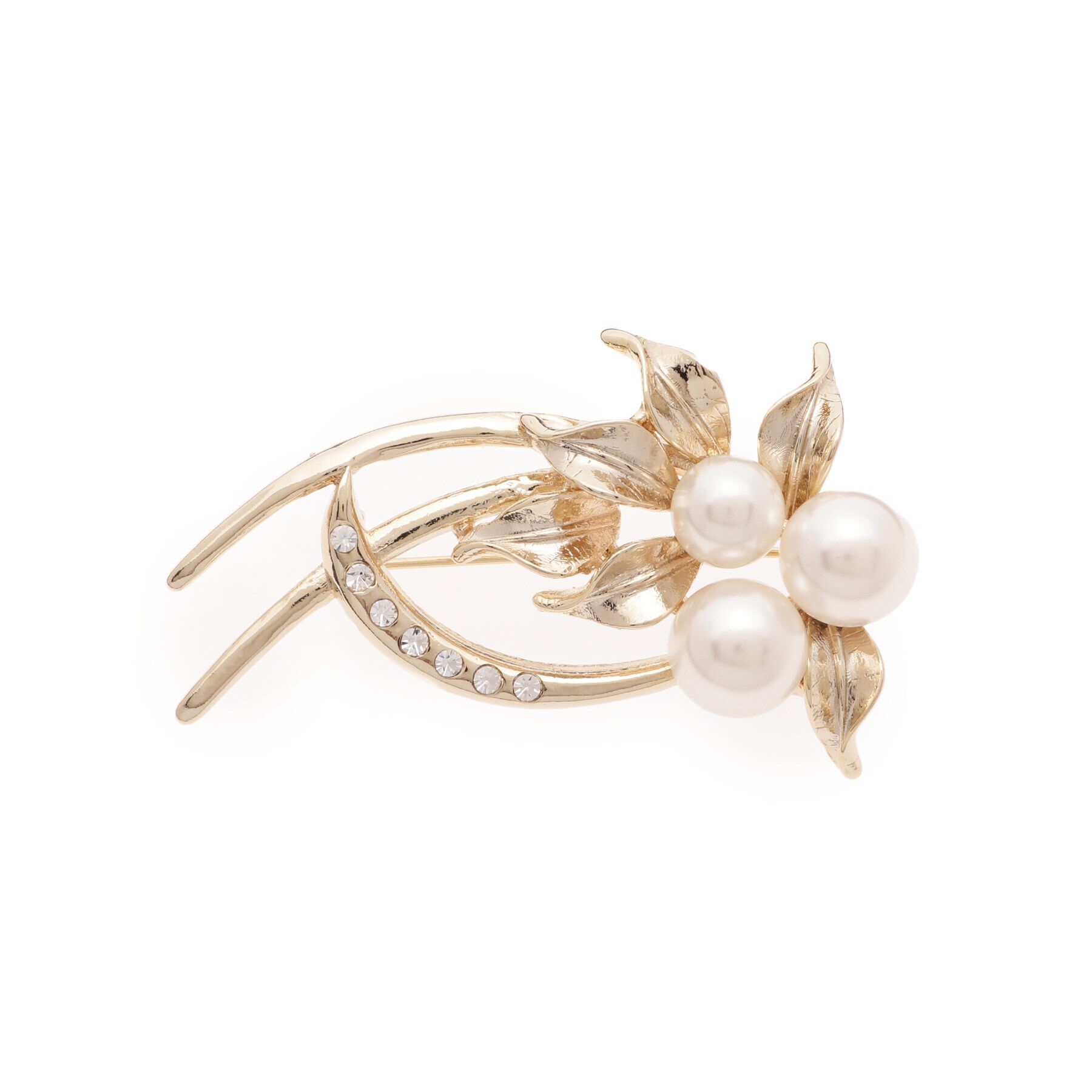 INDIVI「パール調ブローチ」|ブローチ・コサージュ|ゴールド(007)
