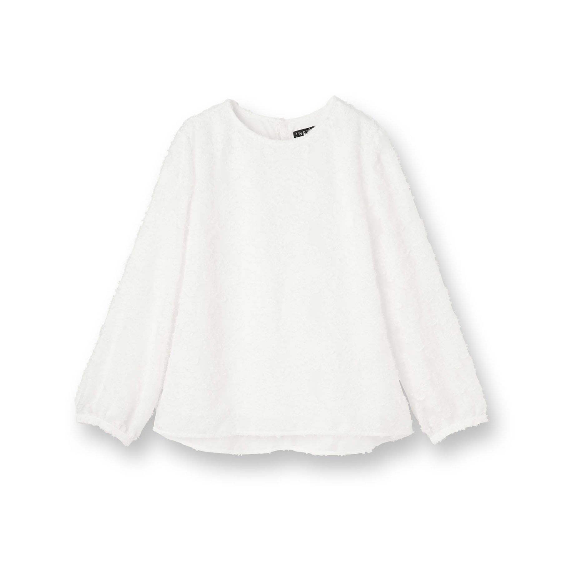 INDIVI「【華やか／大人シアー／セレモニー】カットフリンジブラウス」|シャツ・ブラウス|