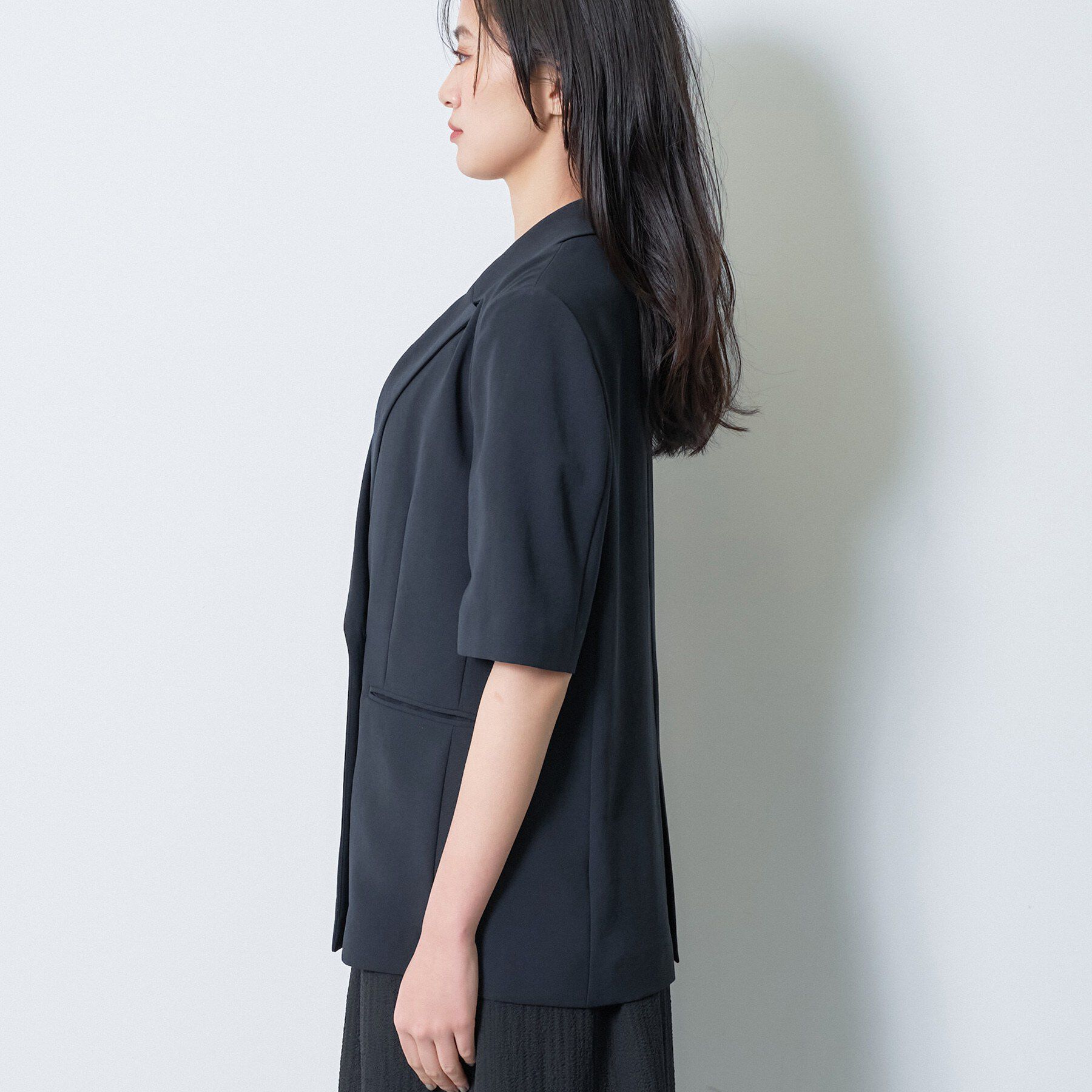 INDIVI「【着る日傘】ハーフスリーブダブルジャケット」|テーラードジャケット|