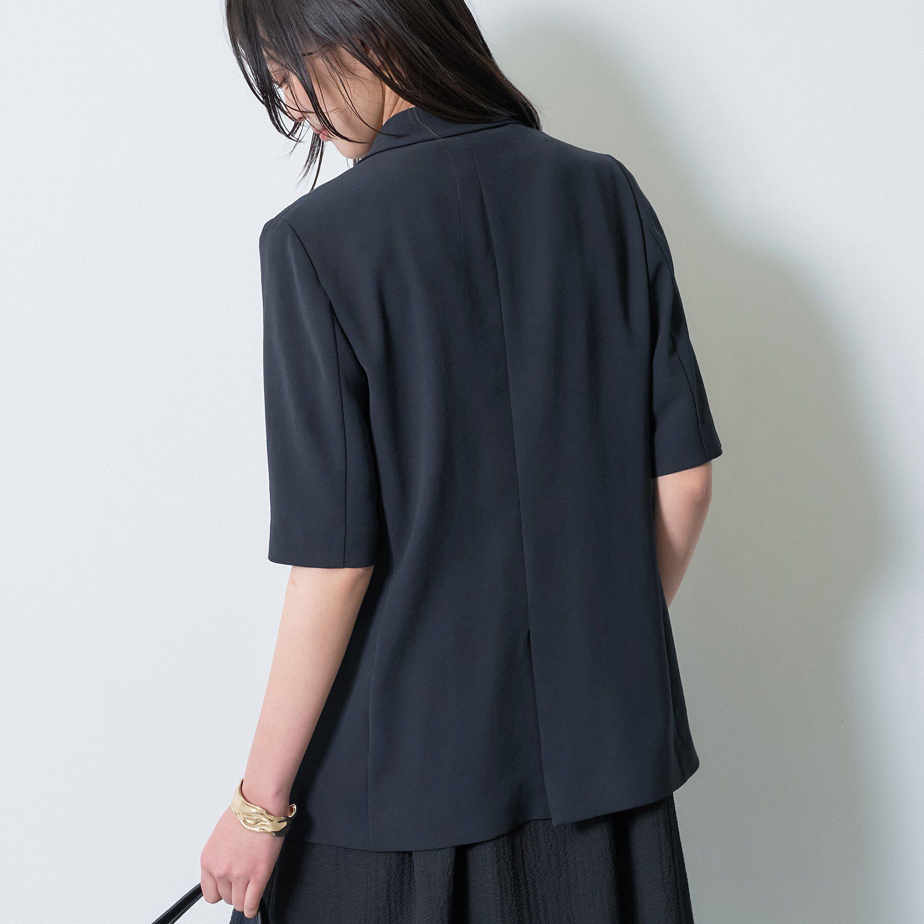 INDIVI「【着る日傘】ハーフスリーブダブルジャケット」|テーラードジャケット|