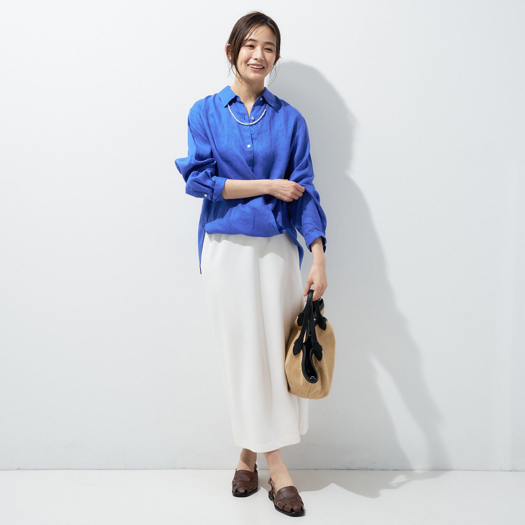 INDIVI「【接触冷感／2WAY】カシュクールリネンシャツ」|シャツ・ブラウス|