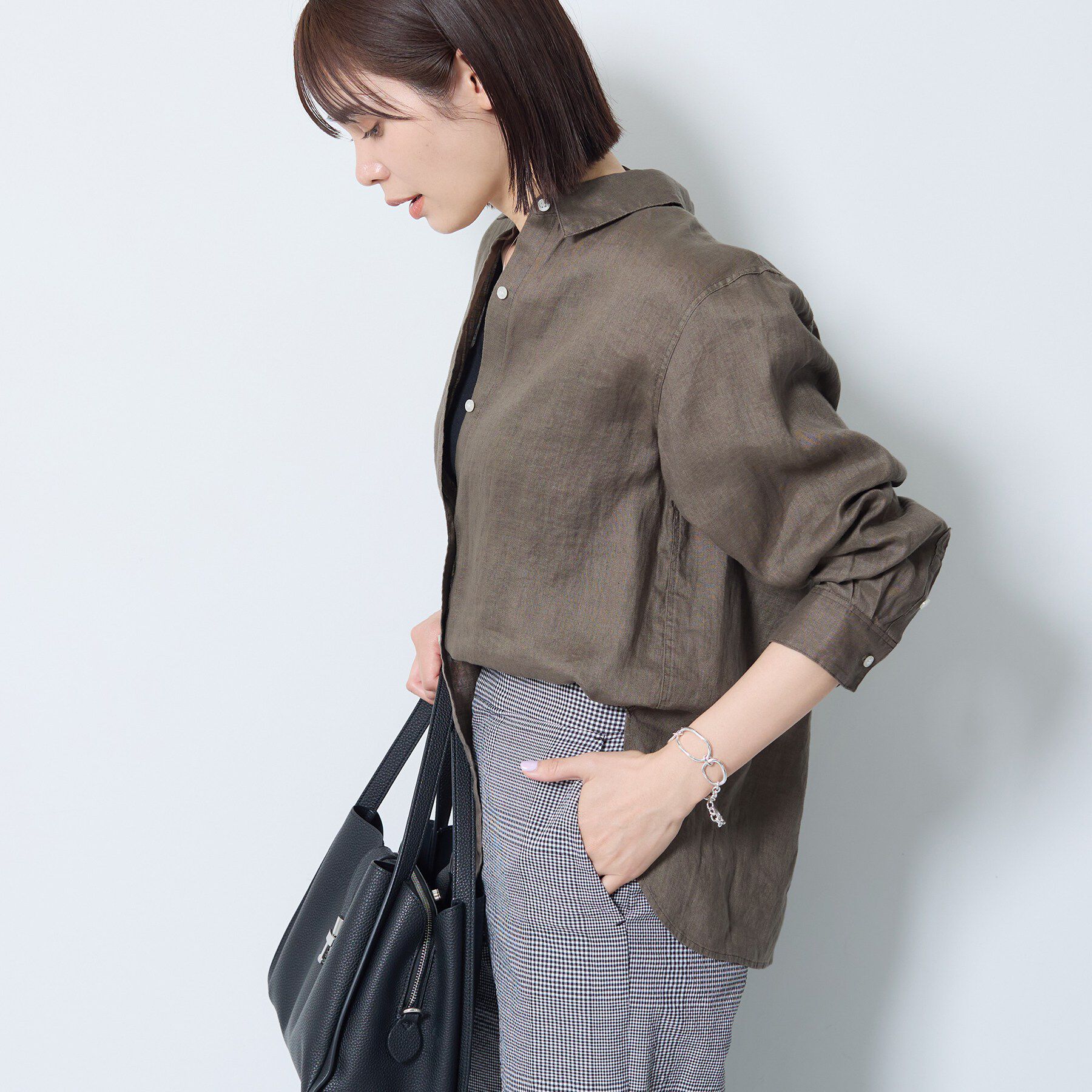 INDIVI「【接触冷感／2WAY】カシュクールリネンシャツ」|シャツ・ブラウス|