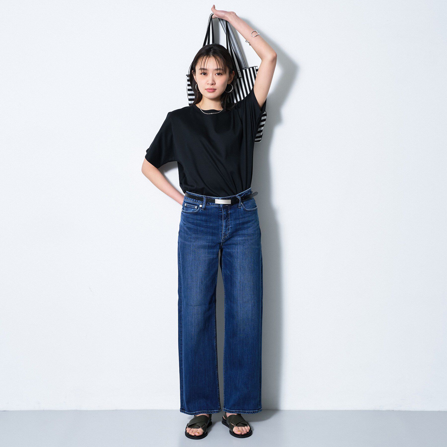 INDIVI「【汗ジミ防止／褒められTシャツ】上品カジュアル！ドルマンTシャツ」|Tシャツ・カットソー|