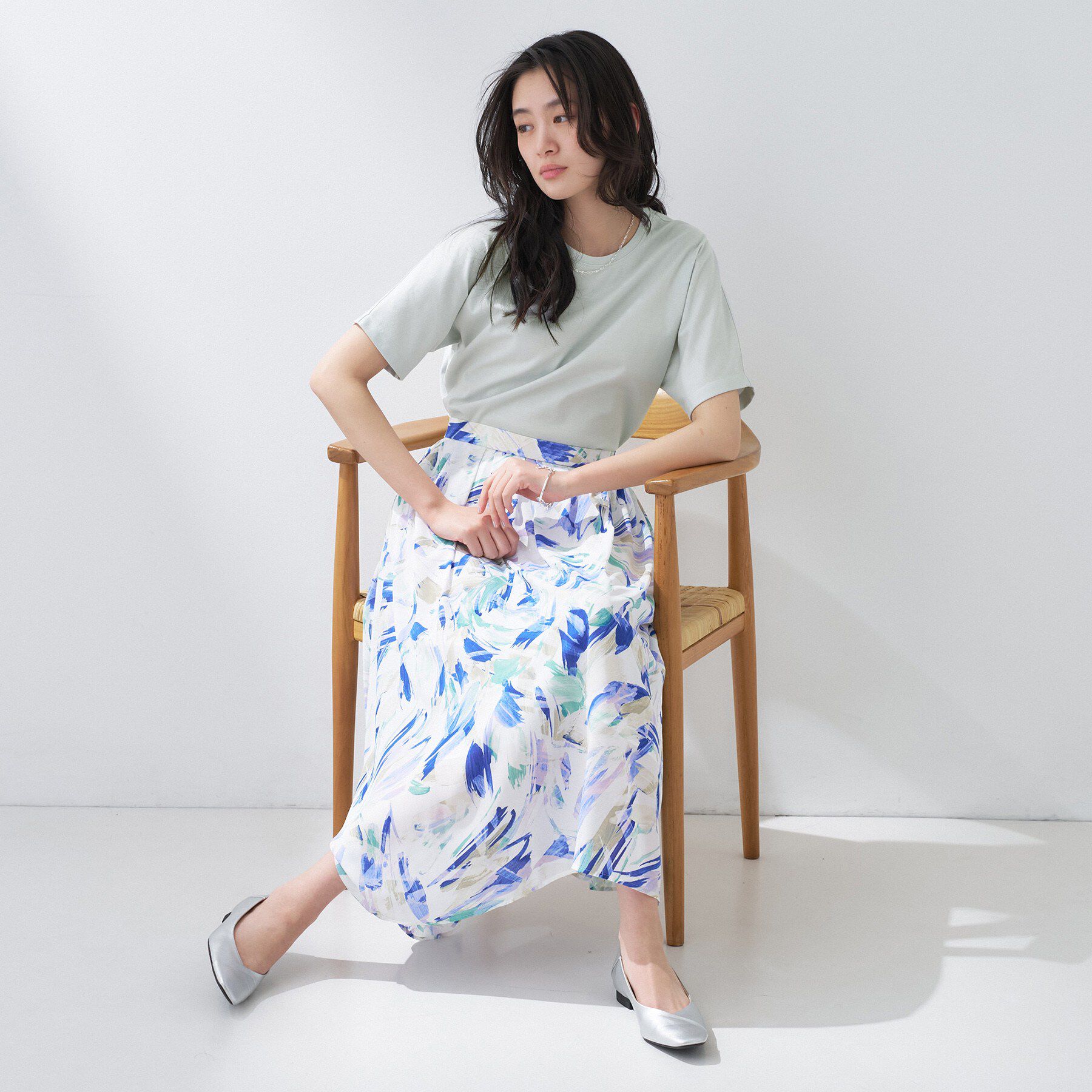 INDIVI「【汗ジミ防止／褒められTシャツ】上品カジュアル！ドルマンTシャツ」|Tシャツ・カットソー|