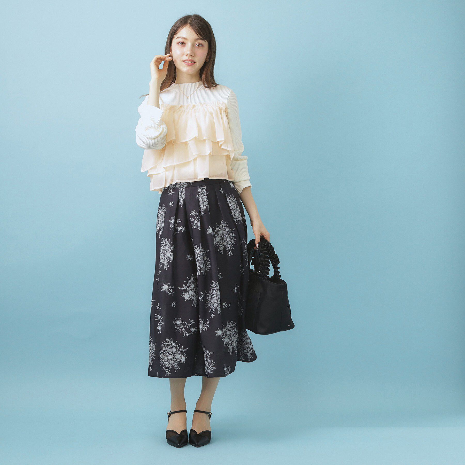 index「3wayフリルドッキングニット【洗濯機OK/抗ピル】」|ニット・セーター|