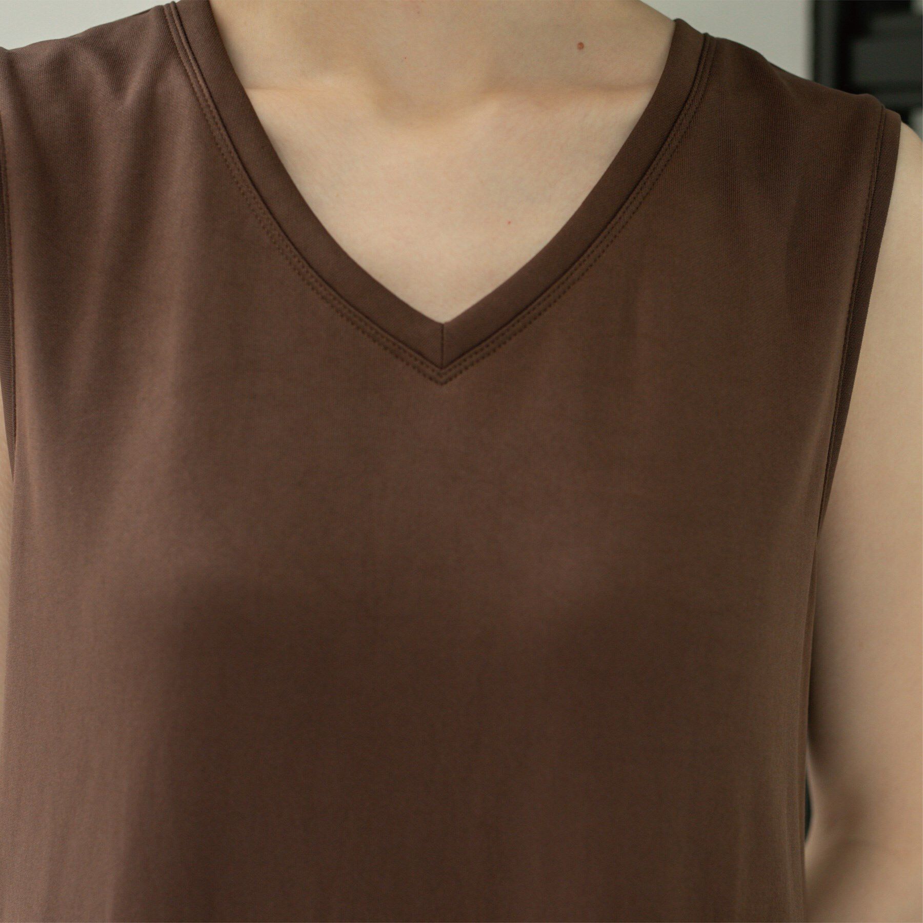 OPAQUE.CLIP「プリーツ切替ノースリーブワンピース【洗濯機洗い可】」|ワンピース|