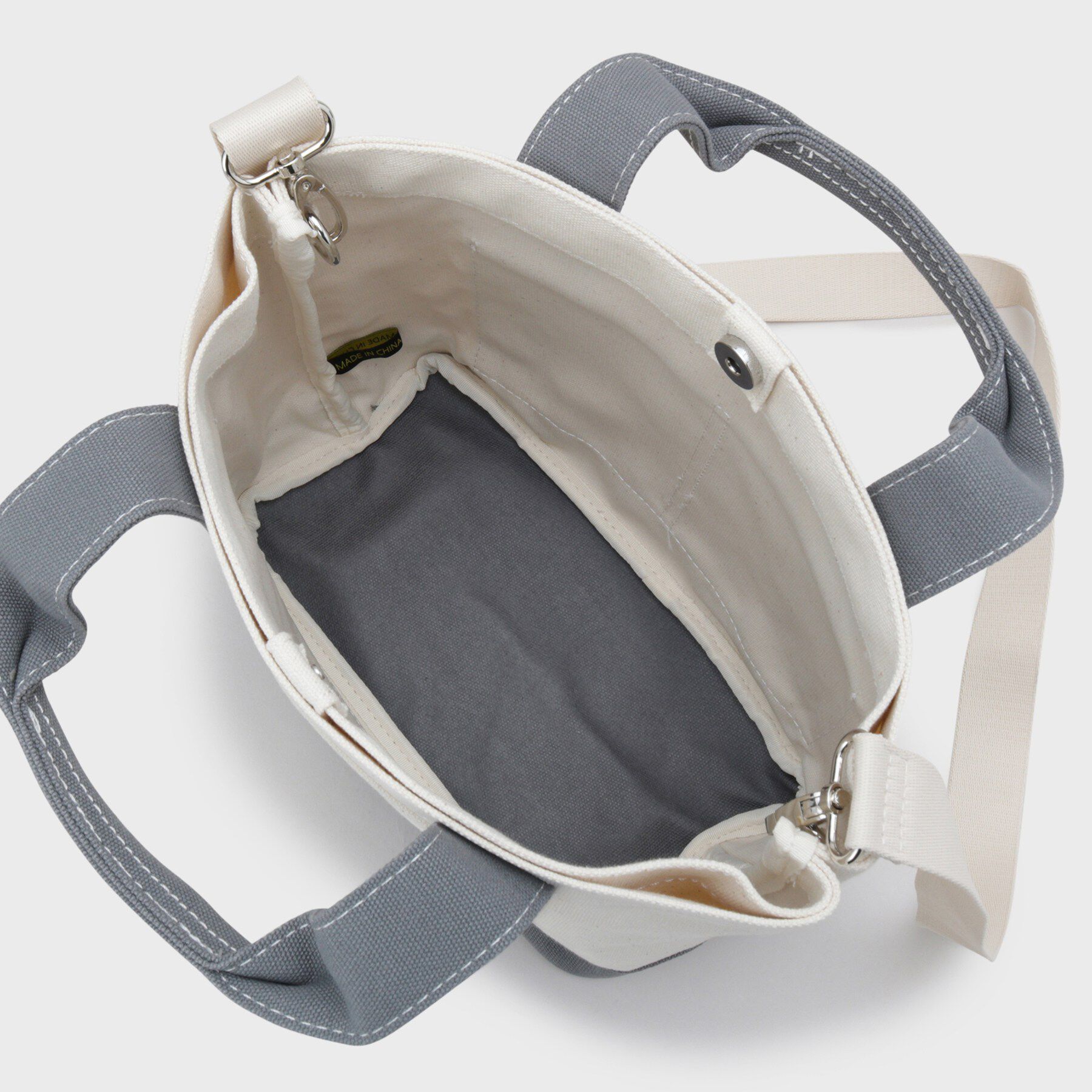 OPAQUE.CLIP「2WAYバイカラー帆布ミドルトート」|トートバッグ|