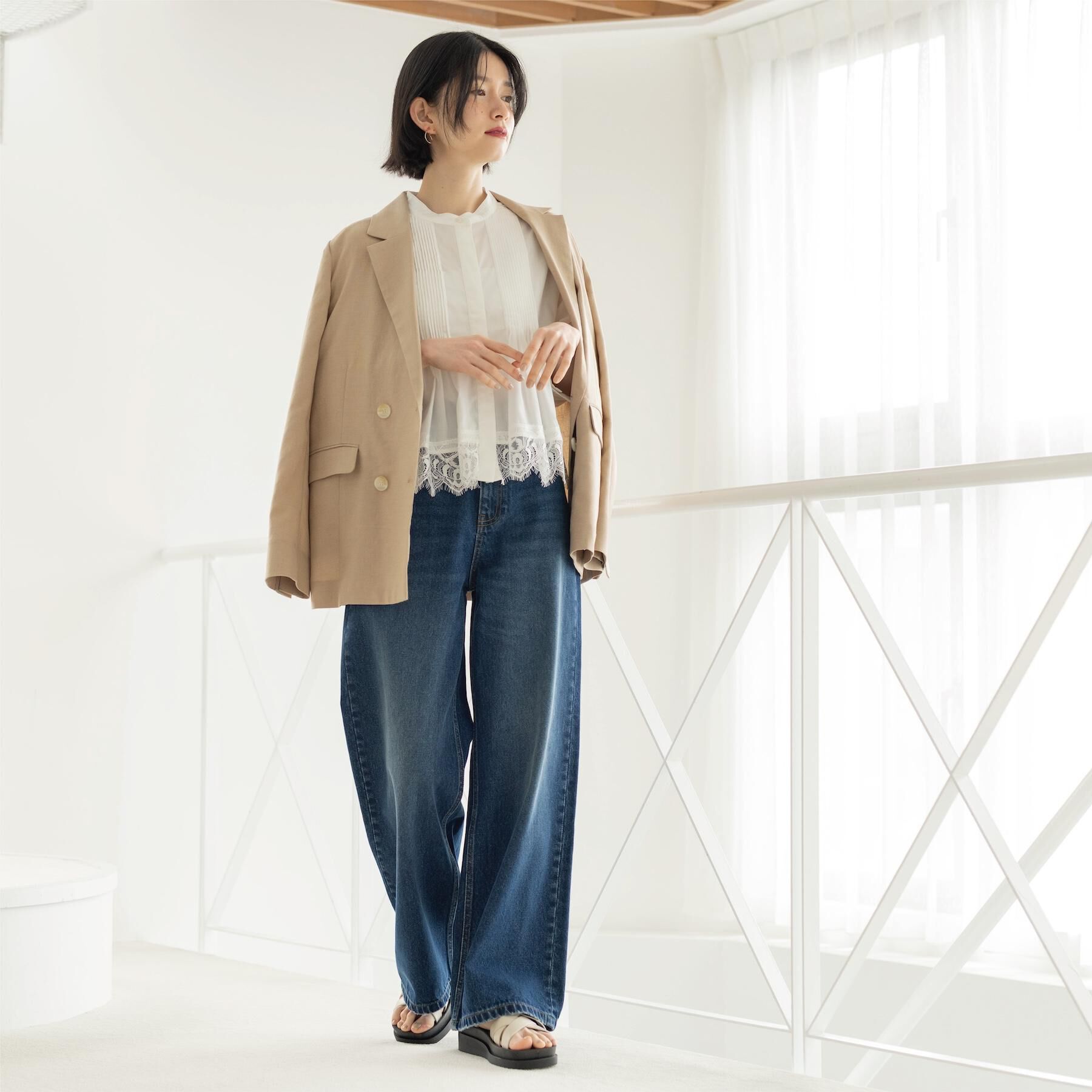 OPAQUE.CLIP「ダブルブレストジャケット【洗える/UVケア/防シワ加工/接触冷感】」|テーラードジャケット|