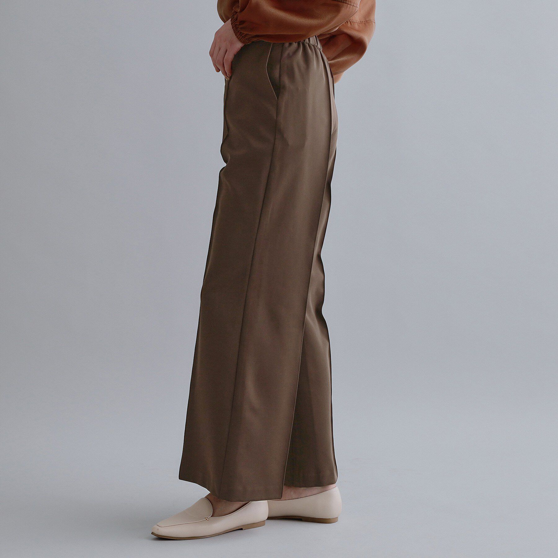 OPAQUE.CLIP「【es】ストレッチピンタックフレアパンツ【洗濯機OK/抗ピル】」|その他|