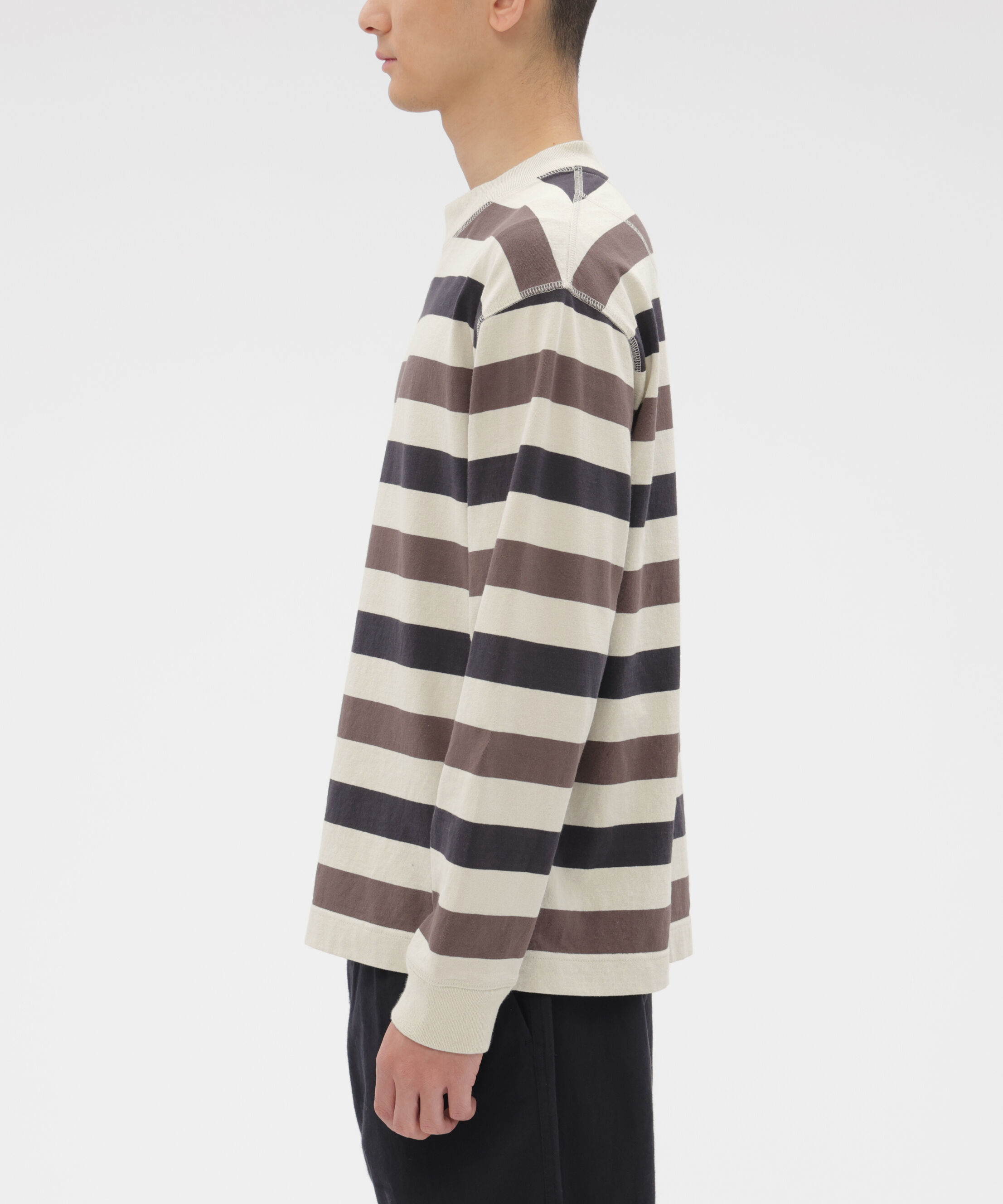 MHL.「THREE COLOUR BLOCK STRIPE TOP」|Tシャツ・カットソー|