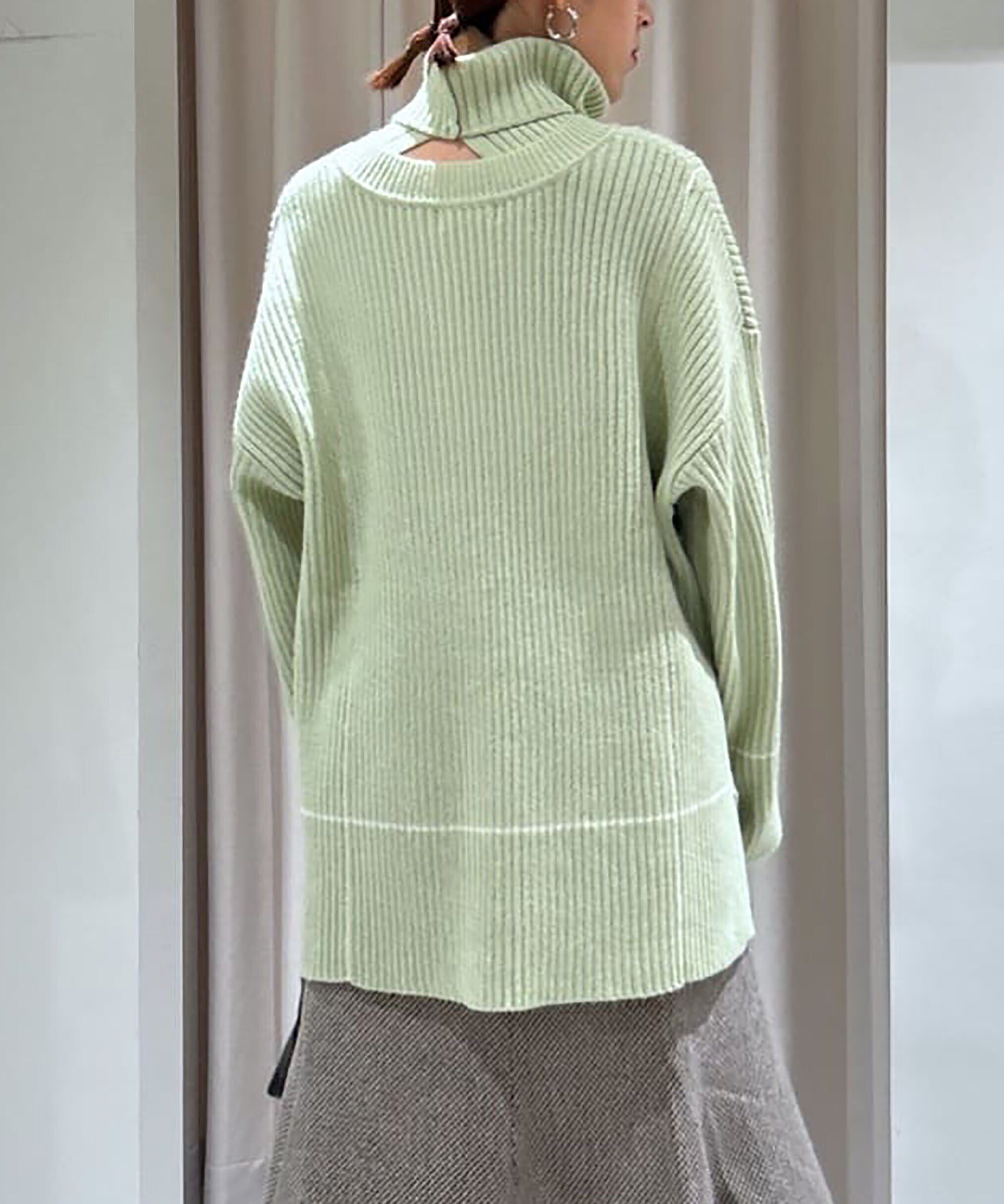  「2Wayネックウォーマー付きニット」|ニット・セーター|