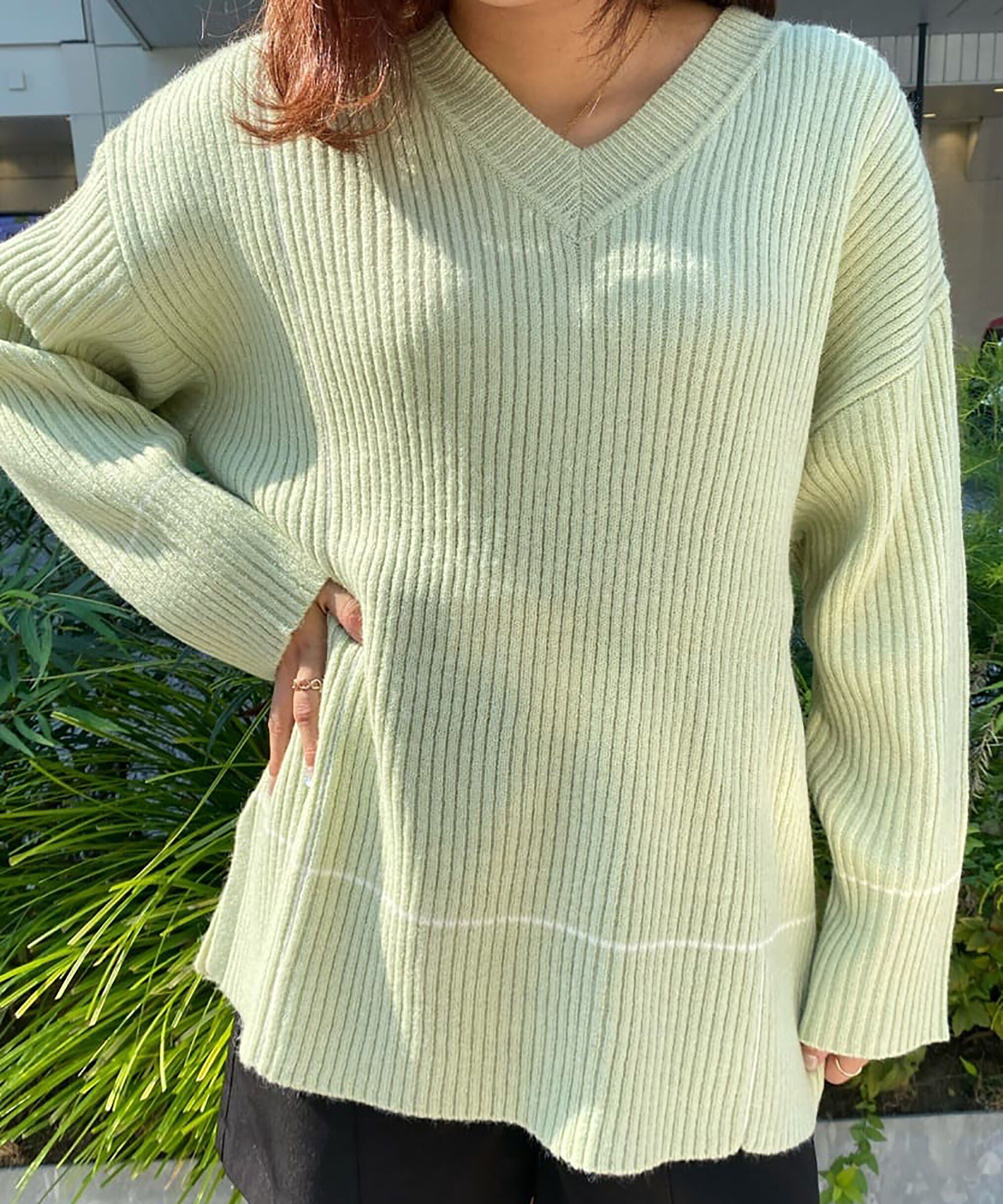  「2Wayネックウォーマー付きニット」|ニット・セーター|