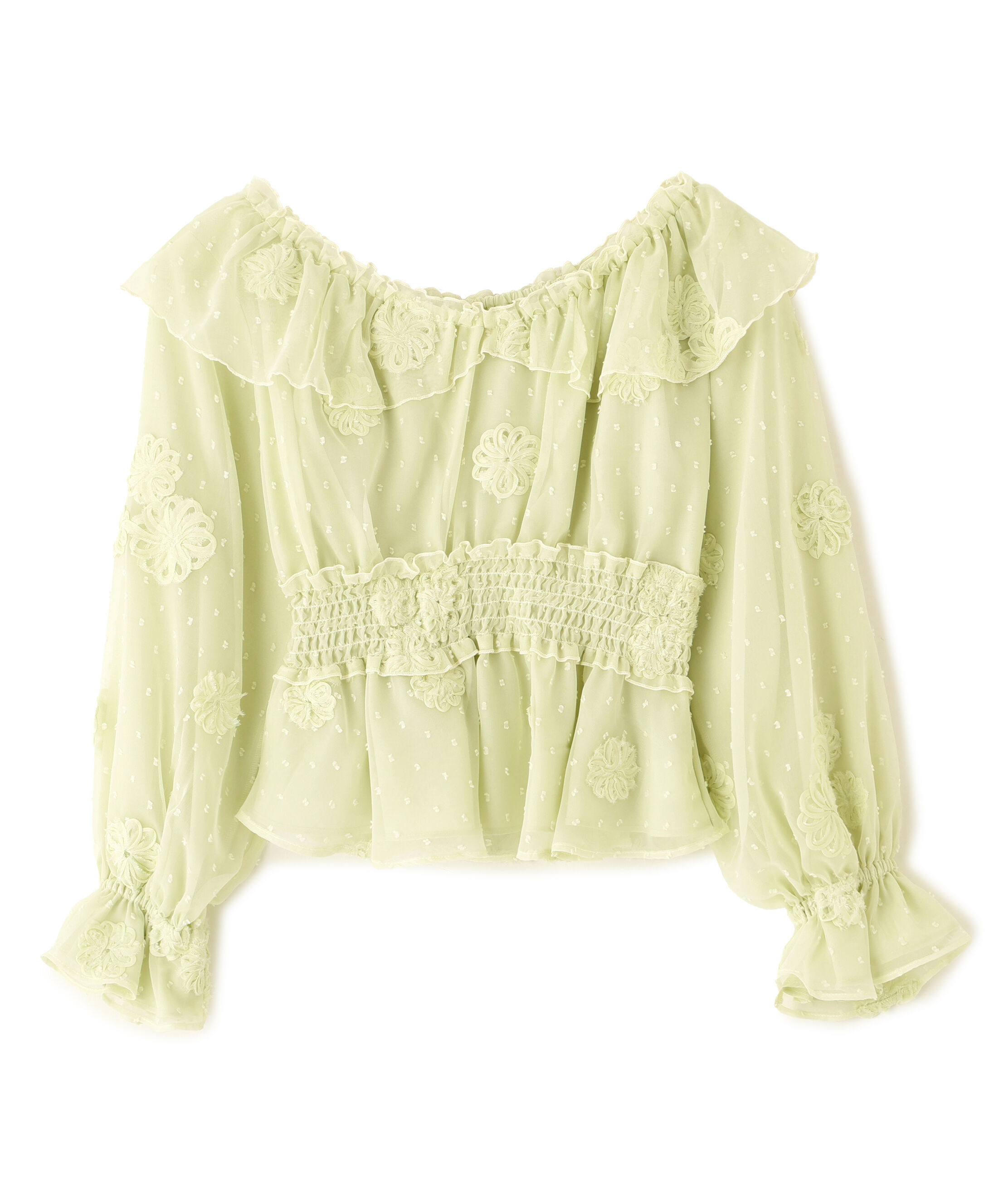  「2way立体レースブラウス」|シャツ・ブラウス|ライム