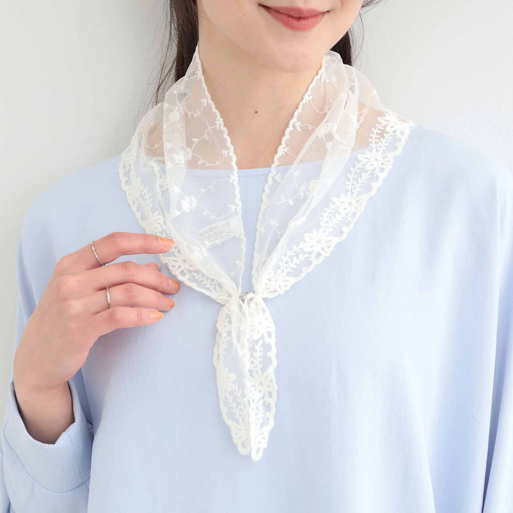 SHOO･LA･RUE「マグネット付きレースストール」|ストール|