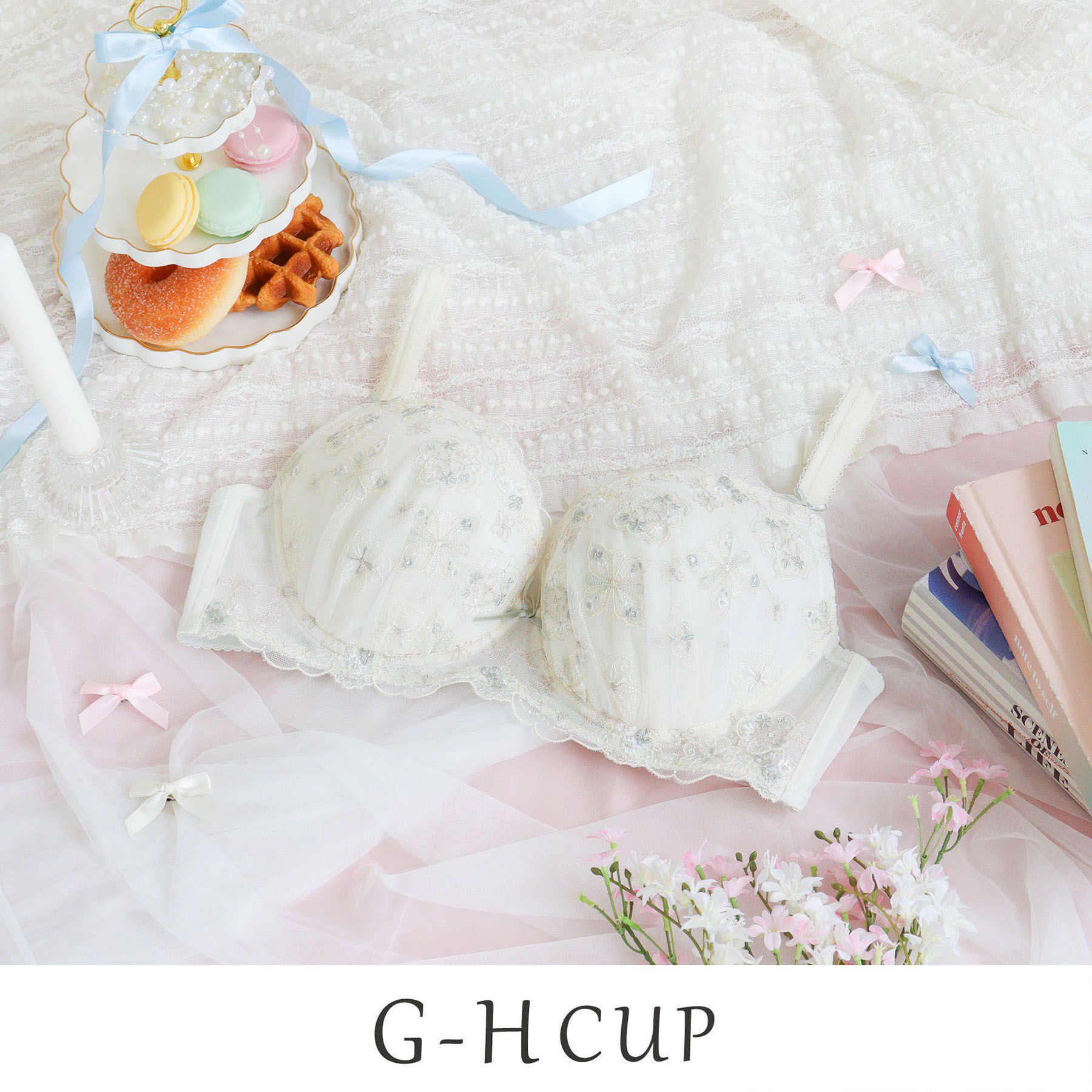 Risa Magli「キャシー ブラジャー （G-H） ＜バストアップタイプ＞」|インナー|アイボリー(004)